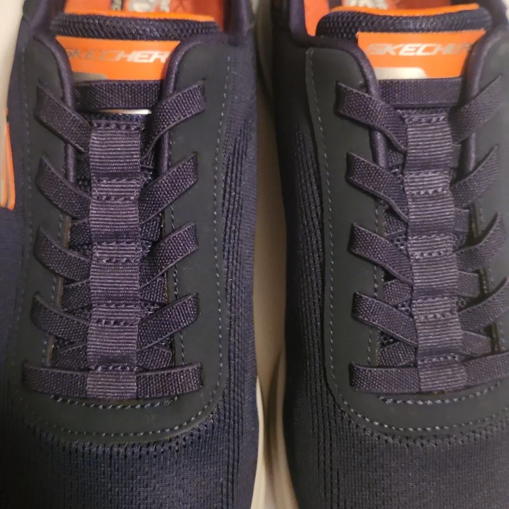 Skechers Men's Navy Athletic Shoes Slip On Size 10 - Picture 3 of 15